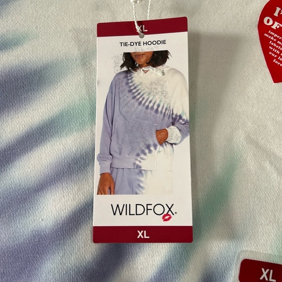 🎉2x HP🎊🆕NWT Purple Size XL WildFox Tie-Dye Hoodie - Picture 6 of 8